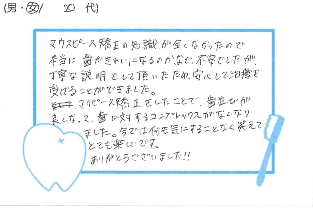 患者様からのアンケート